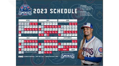 Smokies baseball calendar - The Tennessee Smokies today announced the club’s 2024 promotions and giveaway schedule for home games at Smokies Stadium. The promotional schedule includes 10 giveaway dates, and 20 firework shows. Tickets for all Tennessee Smokies home games will be on sale beginning March 5 at 10:00am online at.